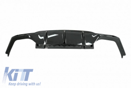Rear Bumper Diffuser suitable for Mercedes-Benz E-Class W213 16-19 with A Design Line Bumper Black A Design 63 Look with Black Exhaust Tips