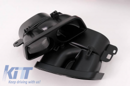 Rear Bumper Diffuser suitable for Mercedes-Benz E-Class W213 16-19 with A Design Line Bumper Black Brabus Look with Black Exhaust Tips