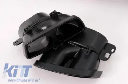 Rear Bumper Diffuser suitable for Mercedes-Benz E-Class W213 16-19 with A Design Line Bumper Black Brabus Look with Black Exhaust Tips-image-6324685