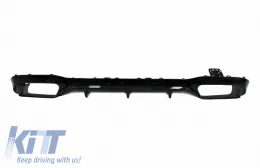 Rear Bumper Diffuser suitable for Mercedes-Benz E-Class W213 16-19 with A Design Line Bumper Black A Design 63 Look with Black Exhaust Tips-image-6324692