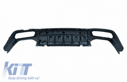 Rear Bumper Diffuser suitable for Mercedes-Benz E-Class W213 16-19 with A Design Line Bumper Black A Design 63 Look with Black Exhaust Tips