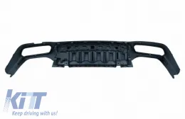 Rear Bumper Diffuser suitable for Mercedes-Benz E-Class W213 16-19 with A Design Line Bumper Black A Design 63 Look with Black Exhaust Tips-image-6324695