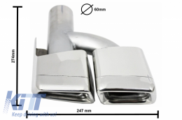 Rear Bumper Diffuser suitable for Mercedes CLS Sedan W218 (2011-2017) and Exhaust Muffler Tips Tail Pipes Only for AMG Sport Line-image-6064057
