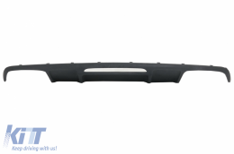 Rear Bumper Diffuser suitable for Mercedes CLS Sedan W218 (2012-2017) with Exhaust Muffler Tips Tail Pipes Only for Standard Bumper-image-6084113
