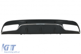 image-5-Rear Bumper Diffuser suitable for Mercedes C-Class W205 S205 (2014-2020) C63 Design Only for Sport Package