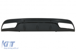 image-10-Rear Bumper Diffuser suitable for Mercedes C-Class W205 S205 (2014-2020) C63 Design Only for Sport Pack Black Edition