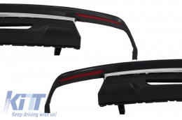 Rear Bumper Diffuser suitable for Mercedes S-Class W222 Sport Line Package (2013-06.2017) S63 Design-image-6022290