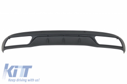 Rear Bumper Diffuser suitable for Mercedes C-Class W205 S205 (2014-2018) C63 Look Shadow Black only for Standard Bumper - RDMBW205NB