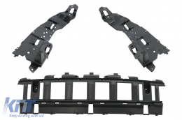 Rear Bumper Diffuser suitable for Mercedes C-Class W205 S205 (2014-2020) C63 Design with Black Exhaust Muffler Tips Only for Sport Package-image-6053195