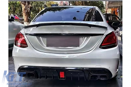 Rear Bumper Diffuser suitable for Mercedes C-Class W205 S205 (2014-2020) only for Sport Line-image-6108338