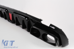 Rear Bumper Diffuser suitable for Mercedes C-Class W205 S205 (2014-2020) only for Sport Line-image-6108609
