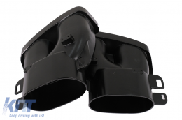 Rear Bumper Diffuser suitable for Mercedes C-Class W205 S205 (2014-2020) only for Sport Line-image-6108612