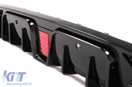 Rear Bumper Diffuser suitable for Mercedes C-Class W205 S205 (2014-2020) only for Sport Line-image-6108613
