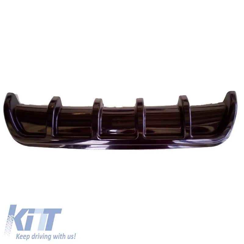 Rear Bumper Diffuser suitable for Universal Sport Look Black From Abs Plastic 1pc