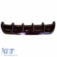 Rear Bumper Diffuser suitable for Universal Sport Look Black From Abs Plastic 1pc-image-6299269