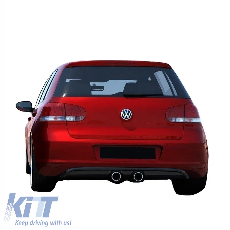 Rear Bumper Diffuser suitable for VW Golf VI (6) 08-12 R32 Look Golf 5 Gloss Black Maxton Design From Abs Plastic 1pc