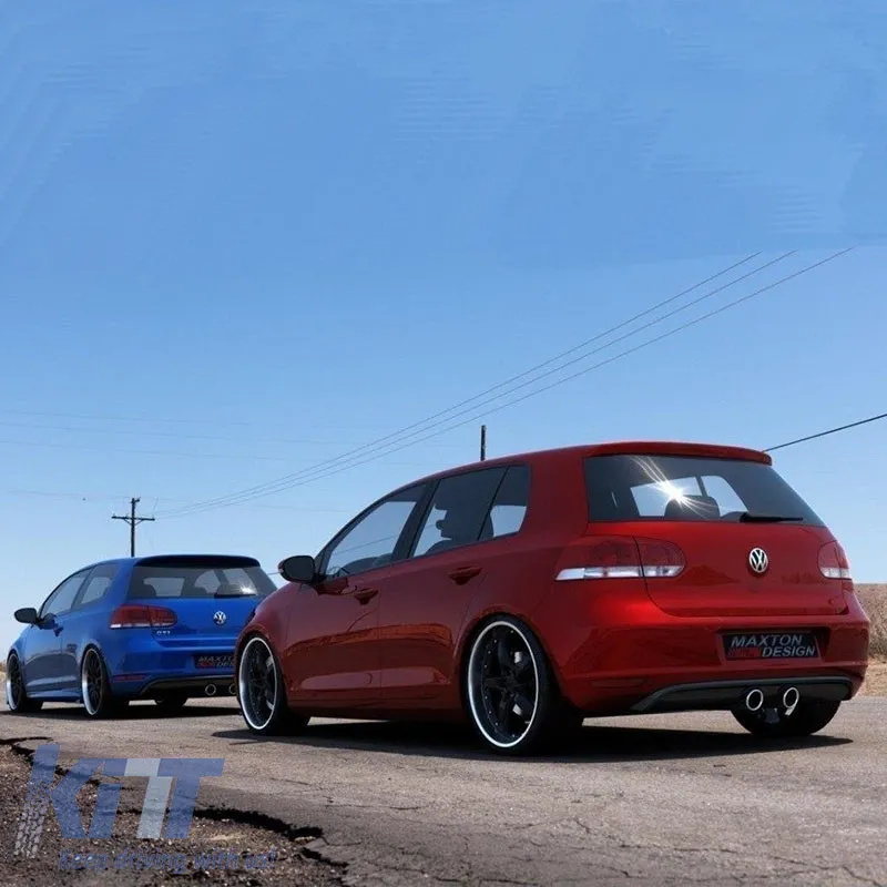 Rear Bumper Diffuser suitable for VW Golf VI (6) 08-12 R32 Look Golf 5 Gloss Black Maxton Design From Abs Plastic 1pc