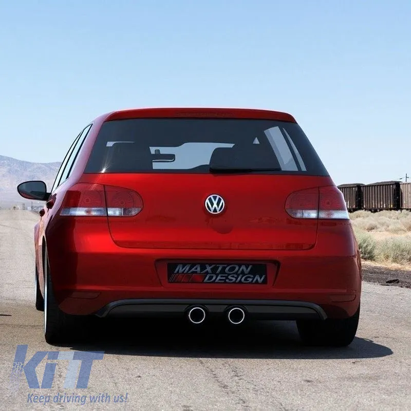 Rear Bumper Diffuser suitable for VW Golf VI (6) 08-12 R32 Look Golf 5 Gloss Black Maxton Design From Abs Plastic 1pc