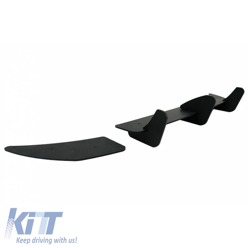 Rear Bumper Diffuser suitable for VW Golf VII (7) 12-17 R Version Mat Black 3 Bars & 2 Side Splitters From Plastic 3pc