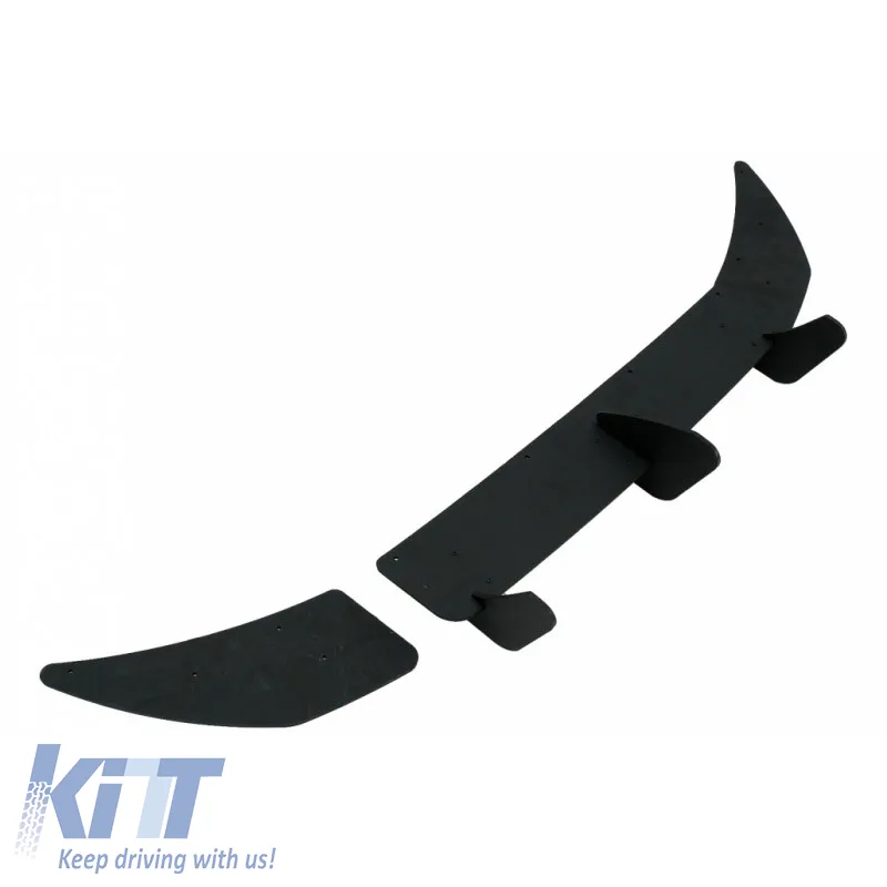 Rear Bumper Diffuser suitable for VW Golf VII (7) 12-17 R Version Mat Black 3 Bars & 2 Side Splitters From Plastic 3pc