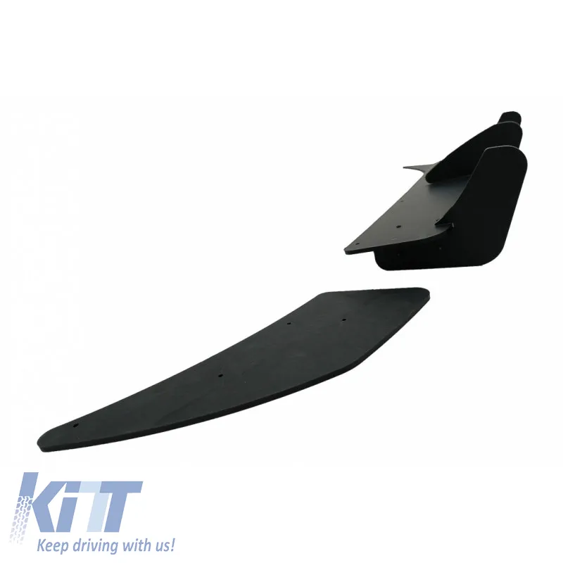Rear Bumper Diffuser suitable for VW Golf VII (7) 12-17 R Version Mat Black 3 Bars & 2 Side Splitters From Plastic 3pc