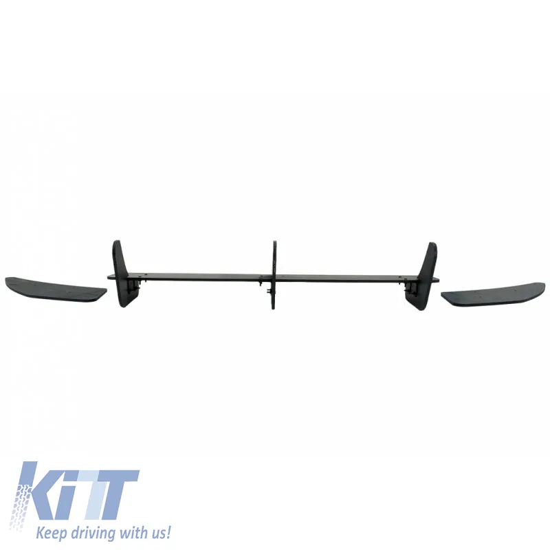Rear Bumper Diffuser suitable for VW Golf VII (7) 12-17 R Version Mat Black 3 Bars & 2 Side Splitters From Plastic 3pc