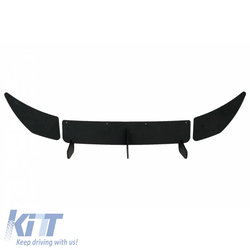 Rear Bumper Diffuser suitable for VW Golf VII (7) 12-17 R Version Mat Black 3 Bars & 2 Side Splitters From Plastic 3pc