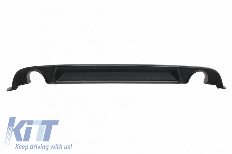 Rear Bumper Diffuser suitable for VW Golf VII (7.5) 17-20 Facelift GTI With 2 Single Exhausts Right & Left From Abs Plastic 1pc