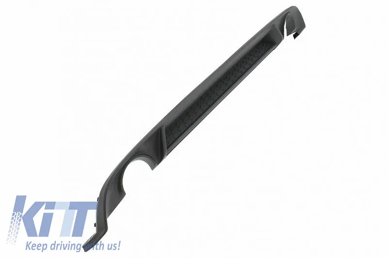 Rear Bumper Diffuser suitable for VW Golf VII (7.5) 17-20 Facelift GTI With 2 Single Exhausts Right & Left From Abs Plastic 1pc