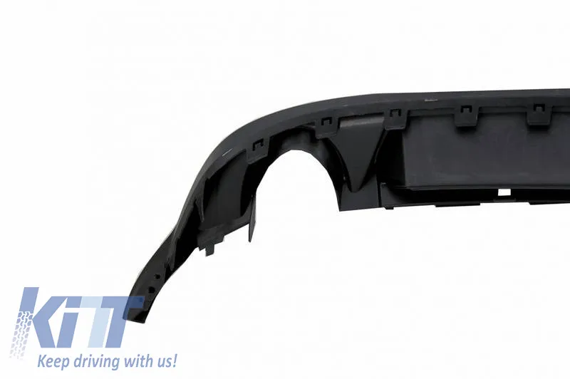 Rear Bumper Diffuser suitable for VW Golf VII (7.5) 17-20 Facelift GTI With 2 Single Exhausts Right & Left From Abs Plastic 1pc
