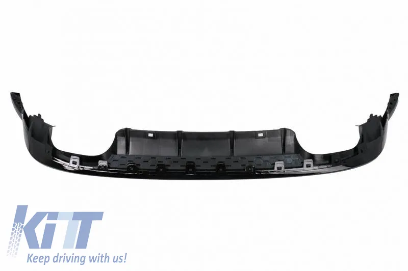 Rear Bumper Diffuser suitable for VW Golf VII (7.5) 17-20 Facelift R-Look Glossy Black