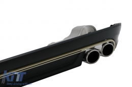 Rear Bumper Diffuser Valance with Exhaust Muffler Tips suitable for Audi A8 D4 Facelift (2015-2017) S8 Design-image-6054384