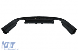 Rear Bumper Diffuser Valance with Exhaust Muffler Tips suitable for Audi A8 D4 Facelift (2015-2017) S8 Design-image-6054388