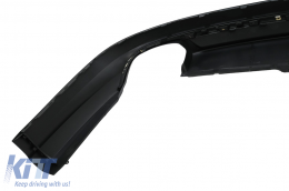 Rear Bumper Diffuser Valance with Exhaust Muffler Tips suitable for Audi A8 D4 Facelift (2015-2017) S8 Design-image-6054389