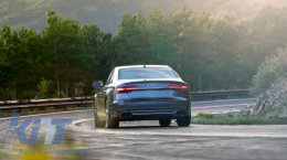 Rear Bumper Diffuser Valance with Exhaust Muffler Tips suitable for Audi A8 D4 Facelift (2015-2017) S8 Design-image-6054399