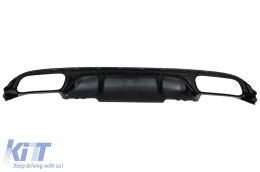 Rear Bumper Diffuser with Black Exhaust Muffler Tips suitable for Mercedes E-Class W213 S213 Standard (2016-2020) E63 Design-image-6094545