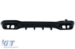 Rear Bumper Diffuser with Black Exhaust Muffler Tips suitable for Mercedes C Class W206 S206 Sport Line (2021-Up) C63 Design