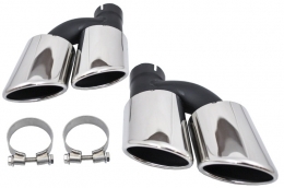 Rear Bumper Diffuser with Exhaust Muffler Tips suitable for Audi A5 8T Sportback Standard Non Facelift (2007-2011) S5 Design-image-6033943