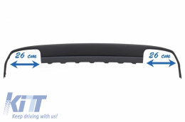 Rear Bumper Diffuser with Exhaust Muffler Tips suitable for Mercedes E-class W212 Pre Facelift (2009-2013) E63 Design-image-6047979