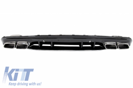 image-53-Rear Bumper Diffuser with Exhaust Muffler Tips suitable for Mercedes C-Class W205 S205 (2014-2020) C63S Design Only for AMG Sport Line