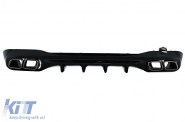 image-33-Rear Bumper Diffuser with Exhaust Muffler Tips suitable for Mercedes C Class W206 S206 Sport Line (2021-Up) C63 Design