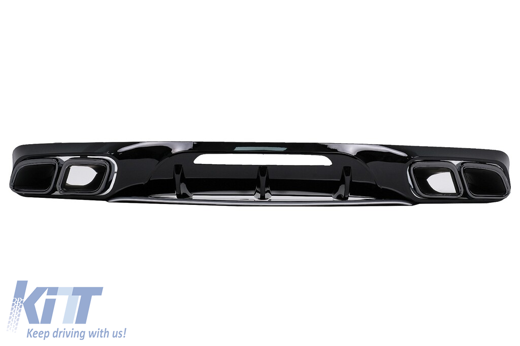 Rear Bumper Diffuser with Exhaust Muffler Tips suitable for Mercedes