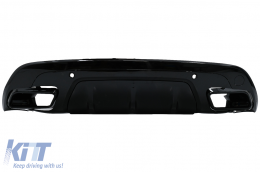 Rear Bumper Diffuser With Exhaust Tips suitable for Land Range Rover Velar SUV L560 (2017-up) Dynamic Look Piano Black - RDRRVL560PB