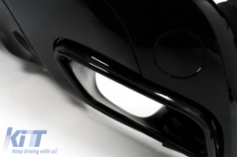 Rear Bumper Diffuser With Exhaust Tips suitable for Land Range Rover Velar SUV L560 (2017-up) Dynamic Look Piano Black-image-6076977