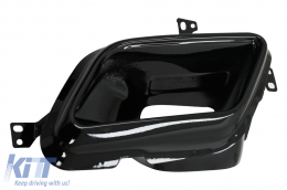 Rear Bumper Diffuser With Exhaust Tips suitable for Land Range Rover Velar SUV L560 (2017-up) Dynamic Look Piano Black-image-6076984