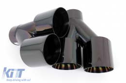 Rear Bumper Diffuser with Exhaust Tips suitable for BMW 3 Series G20 G28 Sedan G21 Touring (2018-06.2022) Black-image-6126771