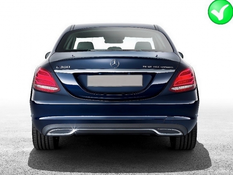 Rear Bumper Diffuser with Muffler Tips suitable for Mercedes C