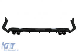 Rear Bumper Diffuser with Rear Bumper Side Flaps suitable for Toyota Corolla XII Sedan (2019-Up)-image-6092380