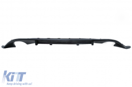 Rear Bumper Diffuser with twin exit for single exhaust tips suitable for VW Golf 7 VII (2013-2016) GTI Design - RDVWG7NGTI