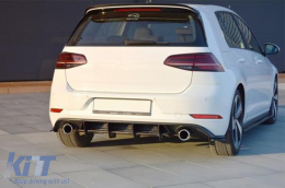 Rear Bumper Extension Splitter for Diffuser suitable for VW Golf 7.5 Facelift GTI (2017-2020) Black-image-6077287